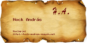 Hock András névjegykártya